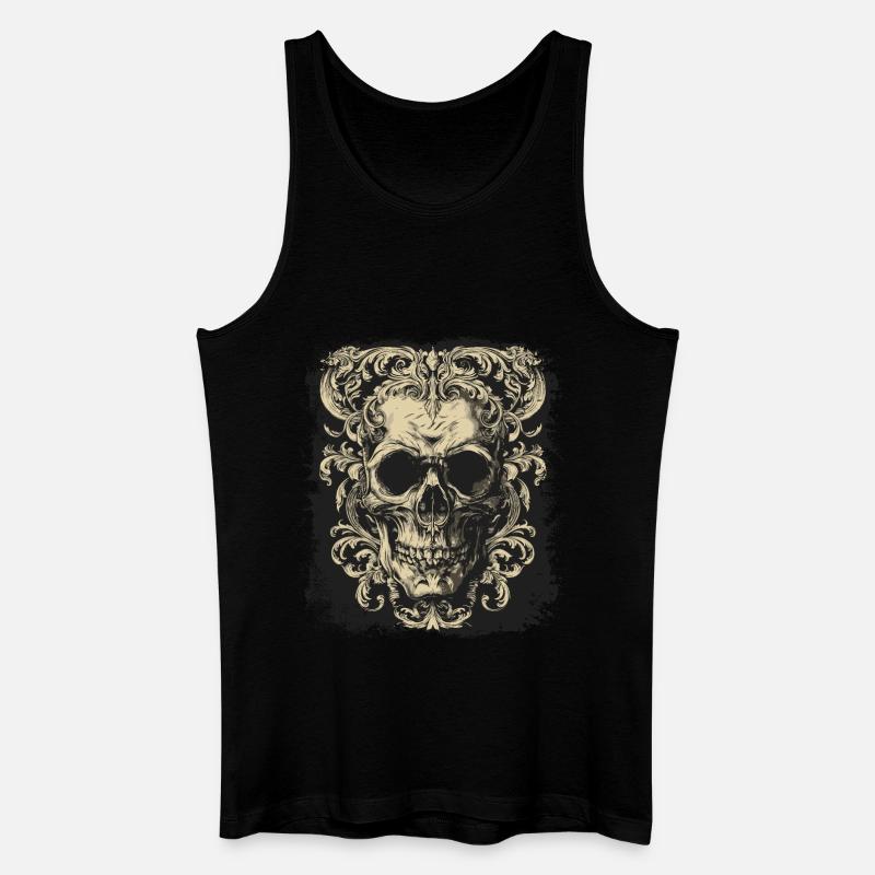 Gothic Schädel - Männer Bio Tank Top - Schwarz