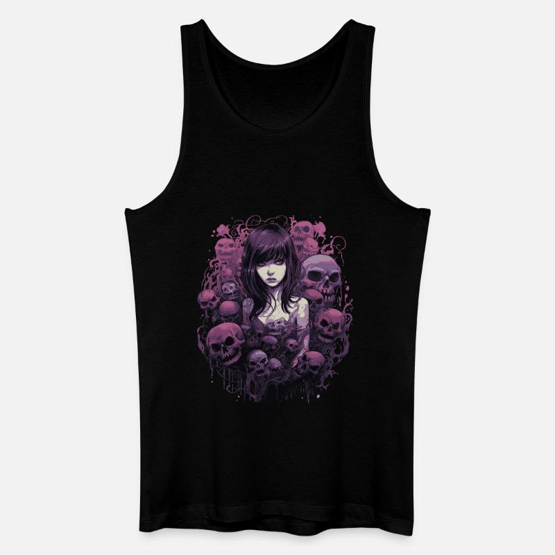 Emo HorrorFille - Débardeur bio Homme - noir