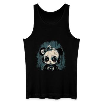 Triste Gothique Panda Fille - Débardeur bio Homme - noir - Devant