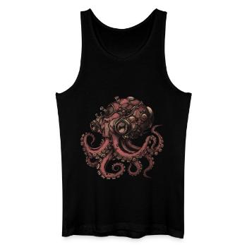 Steampunk Kraken - Männer Bio Tank Top - Schwarz - Vorne