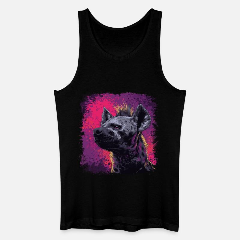 Punkrock Hyäne - Männer Bio Tank Top - Schwarz