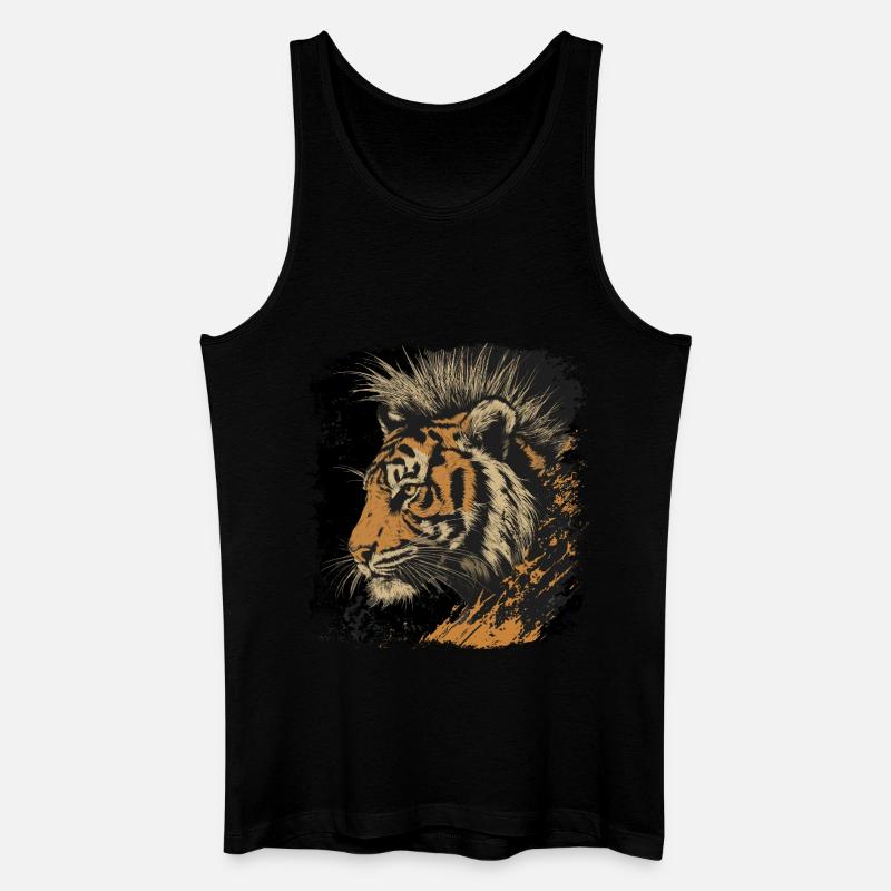 Tigerpunk - Männer Bio Tank Top - Schwarz