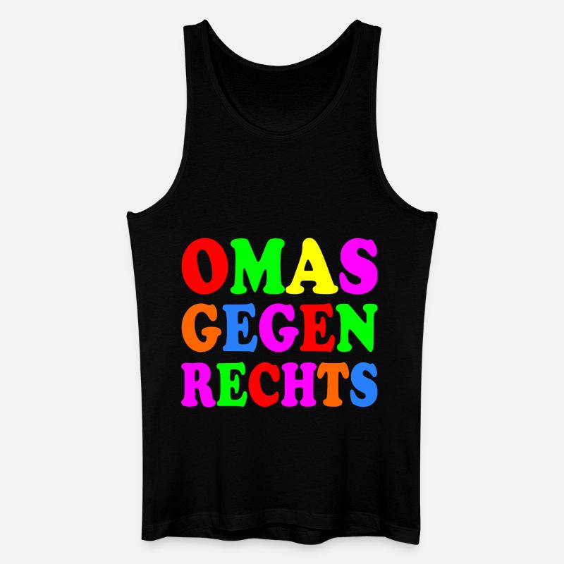 Omas gegen rechts - Männer Bio Tank Top - Schwarz