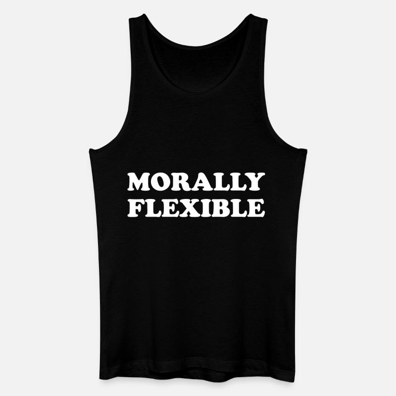 Morally Flexible - Männer Bio Tank Top - Schwarz
