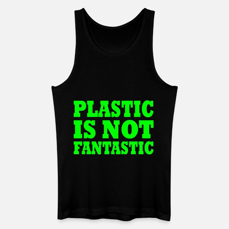 Plastic is not fantastic - Männer Bio Tank Top - Schwarz
