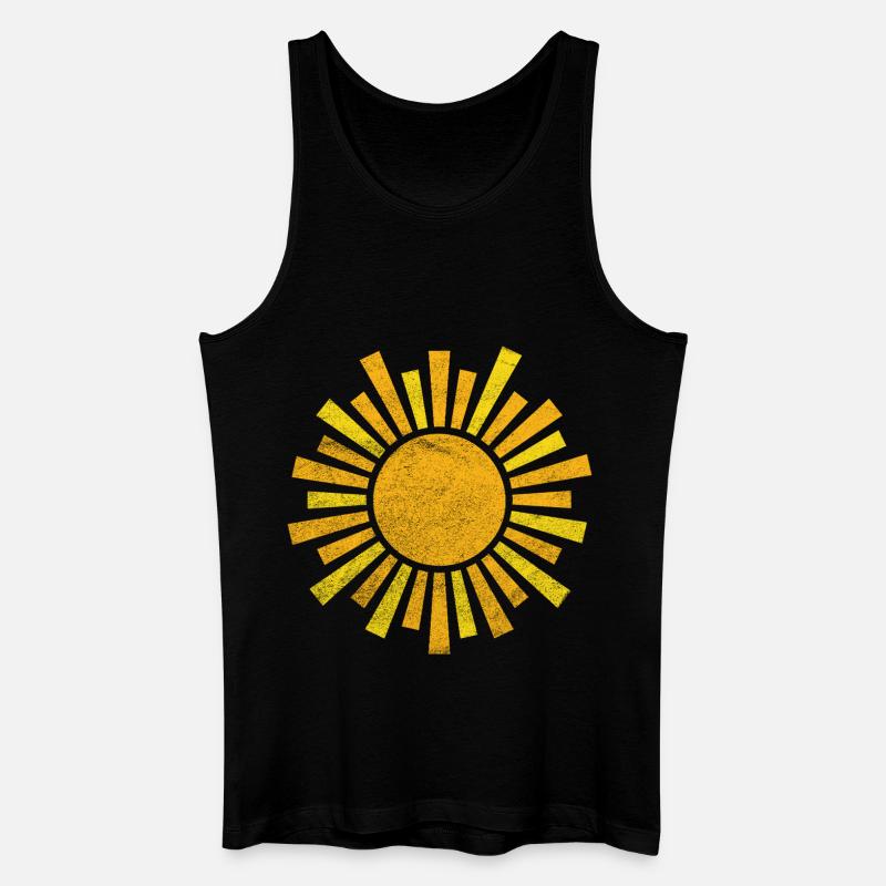 Sonne - Männer Bio Tank Top - Schwarz