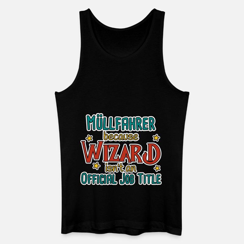 Müllfahrer Wizard - Männer Bio Tank Top - Schwarz