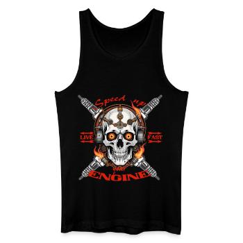 speed up - Men’s Organic Tank Top - black - Front