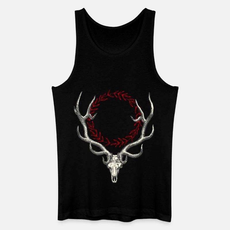Deer - Männer Bio Tank Top - Schwarz