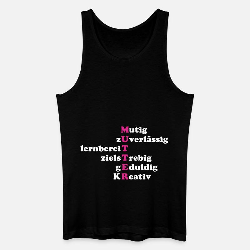 Mutter Eigenschaften - Männer Bio Tank Top - Schwarz