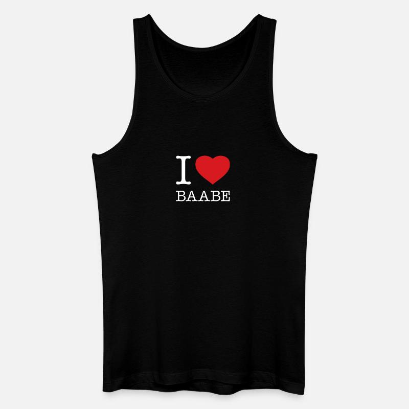 I LOVE BAABE - Männer Bio Tank Top - Schwarz