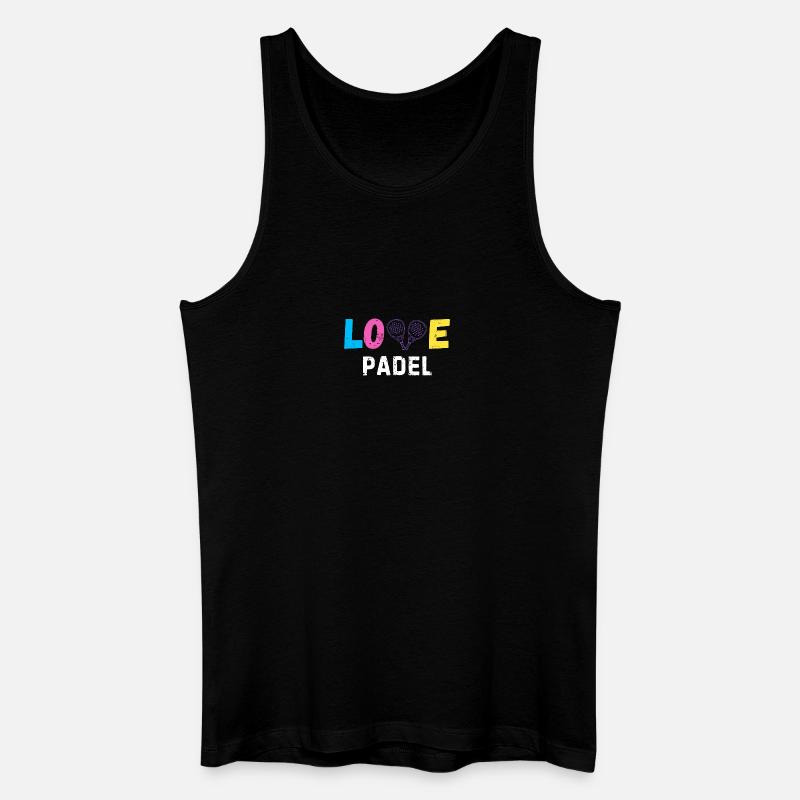 Padel-Liebe - Männer Bio Tank Top - Schwarz