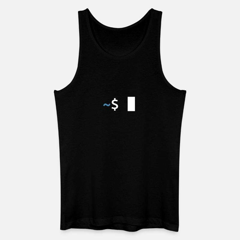 Linux Shell Command - Männer Bio Tank Top - Schwarz