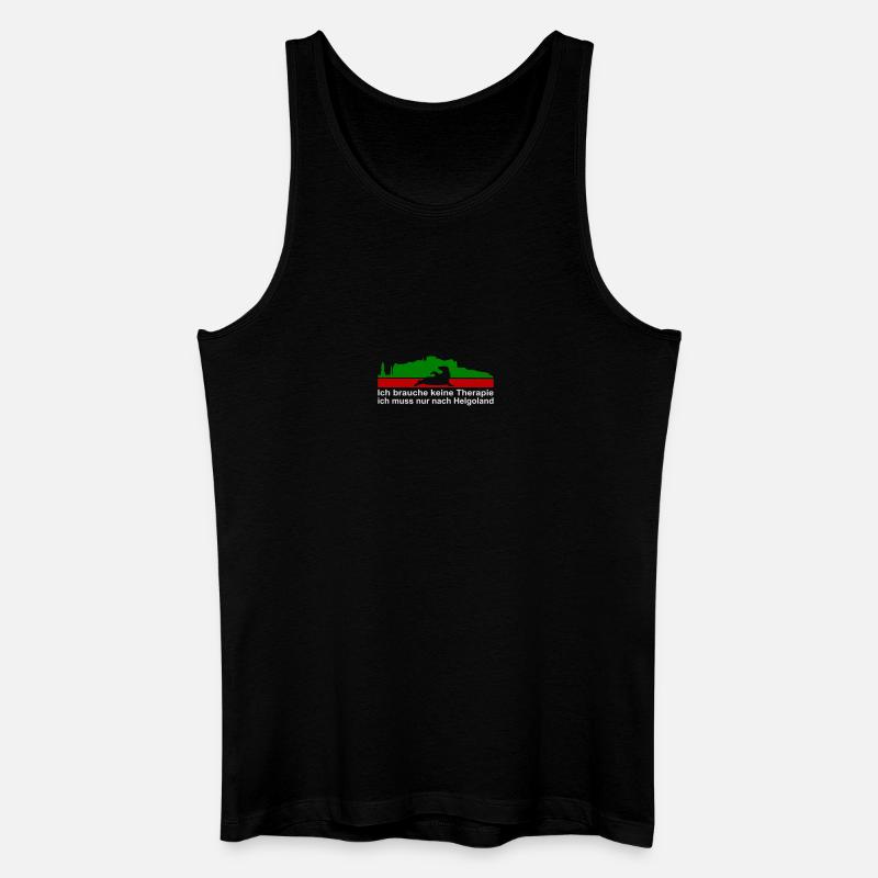 Helgoland - Männer Bio Tank Top - Schwarz