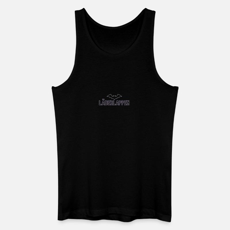 Lila Bat Neon Schriftdesign - Männer Bio Tank Top - Schwarz