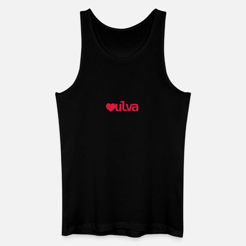 Vulva Herz - Männer Bio Tank Top - Schwarz