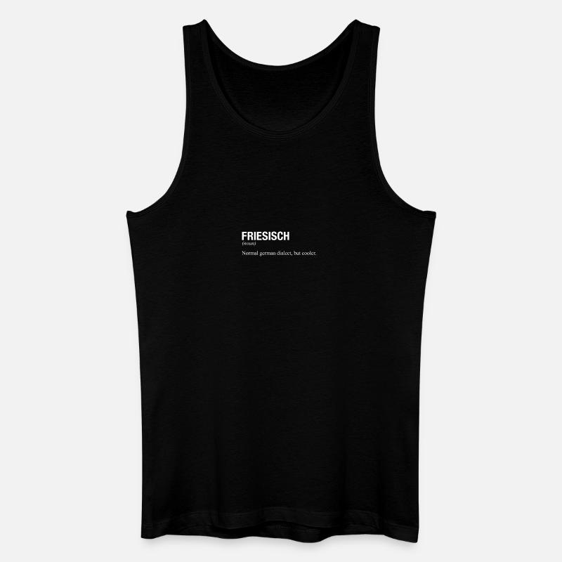 FRIESISCH - Männer Bio Tank Top - Schwarz