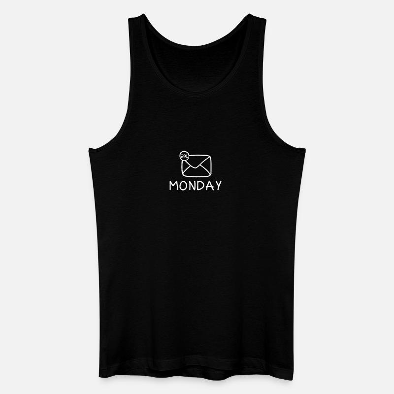 Monday Mail Doodle - Männer Bio Tank Top - Schwarz