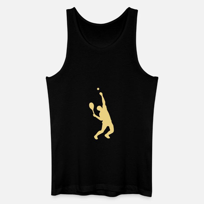 tennis - Männer Bio Tank Top - Schwarz
