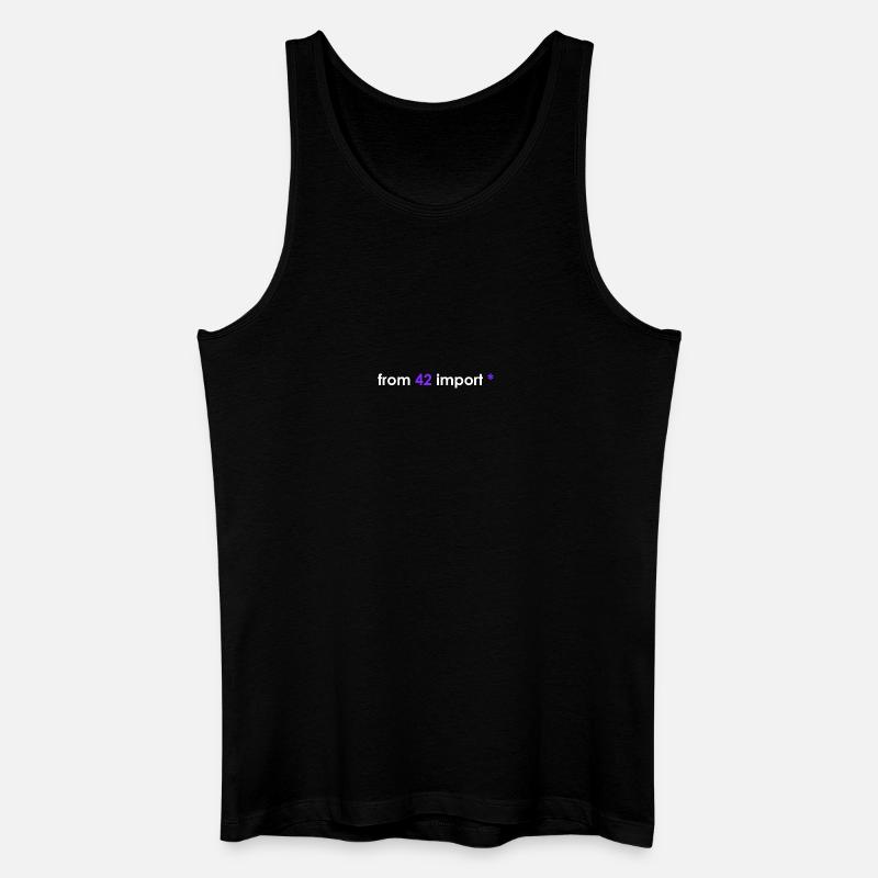 import 42 weiß - Männer Bio Tank Top - Schwarz