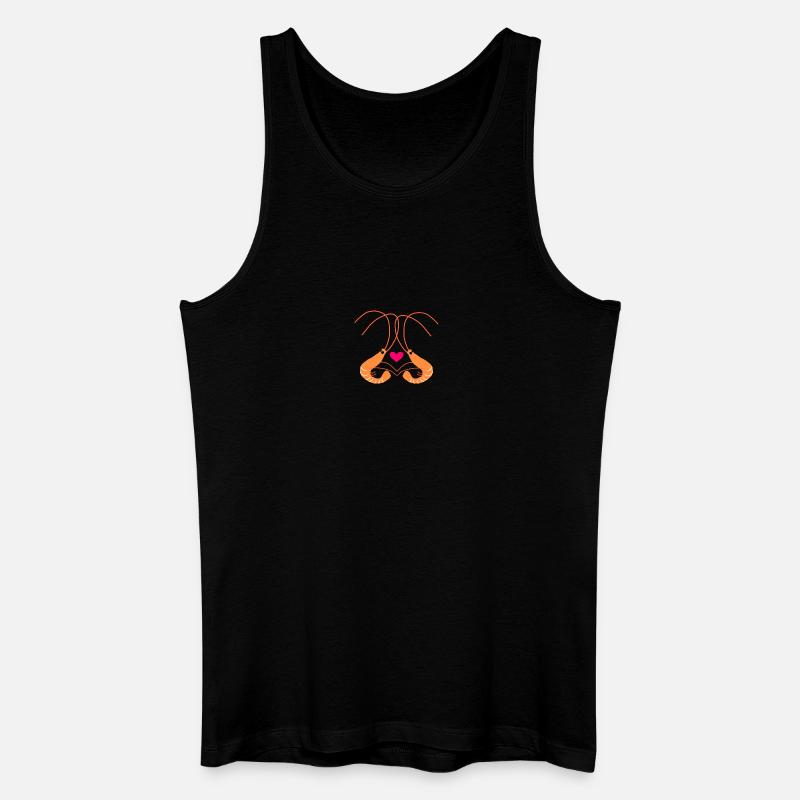 Verliebte Garnelen - Männer Bio Tank Top - Schwarz