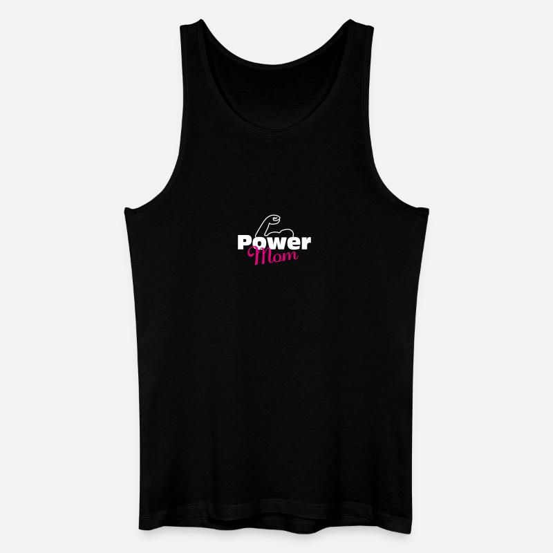 Power Mom weiß-pink - Männer Bio Tank Top - Schwarz