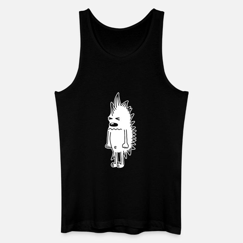 Mürrischer Igel – Kawaii Stachel Comic - Männer Bio Tank Top - Schwarz