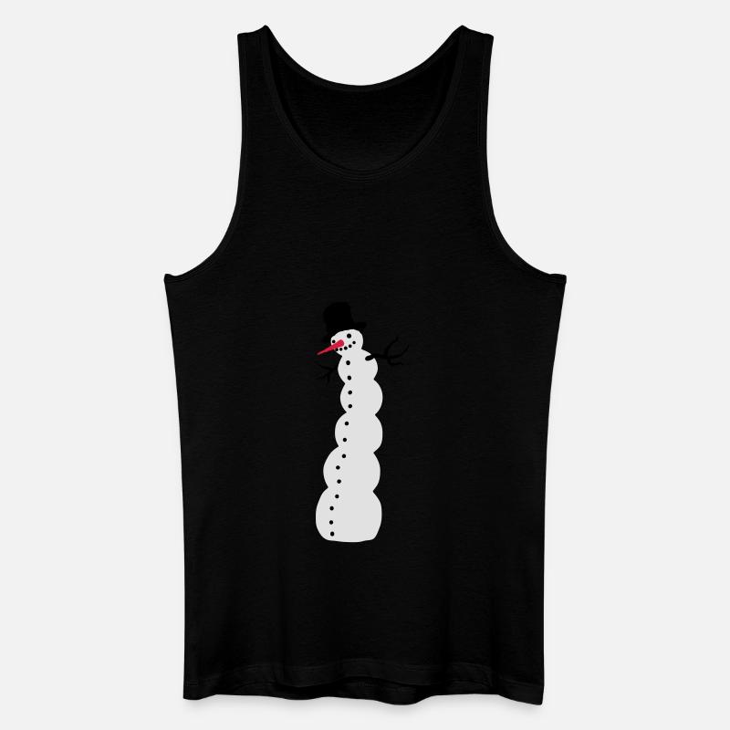 Schneemann - Männer Bio Tank Top - Schwarz
