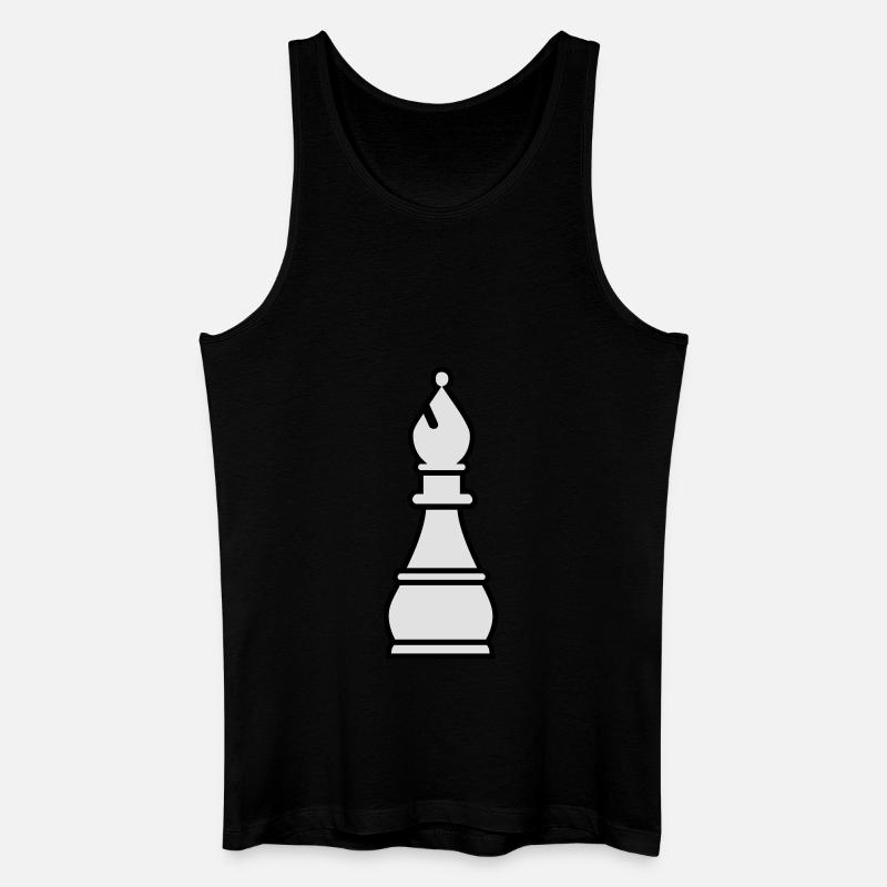 Schach Läufer - Männer Bio Tank Top - Schwarz