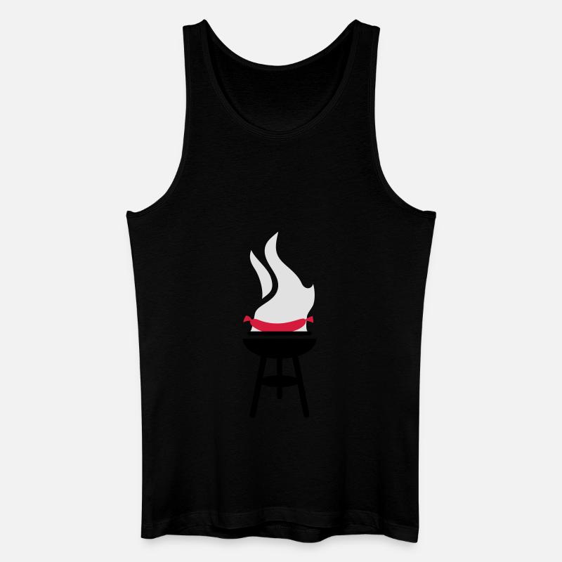 Sausage BBQ - Männer Bio Tank Top - Schwarz
