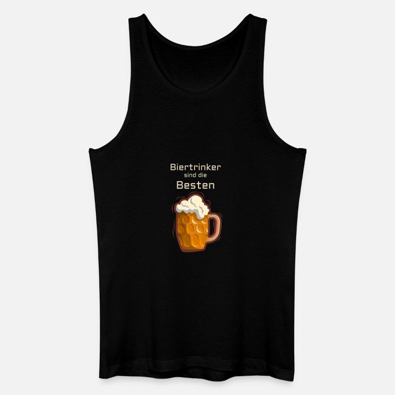 Biertrinker - Männer Bio Tank Top - Schwarz