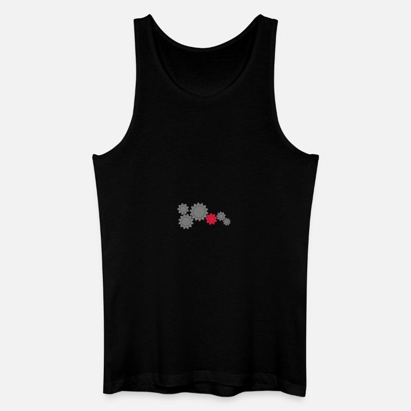 Zahnräder, Teamwork - Männer Bio Tank Top - Schwarz