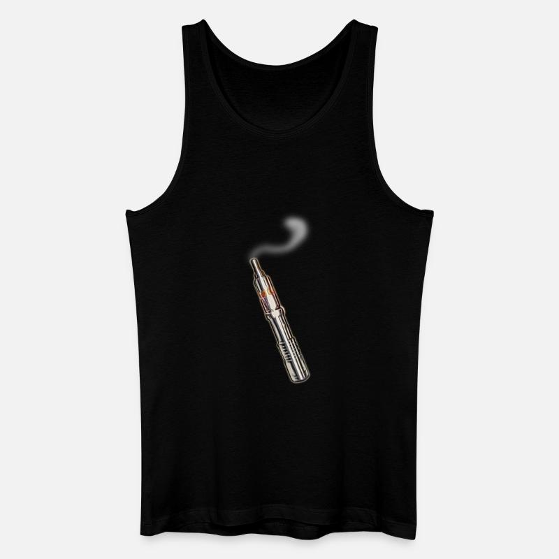 E-Zigarette-mit Rauch - Männer Bio Tank Top - Schwarz