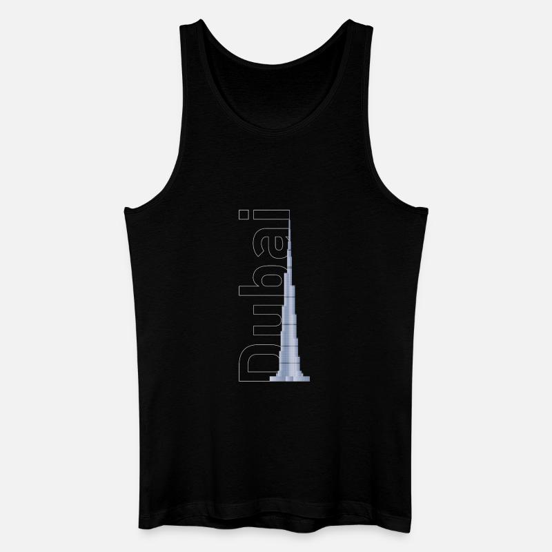 Dubai Skyline – Burj Khalifa - Männer Bio Tank Top - Schwarz