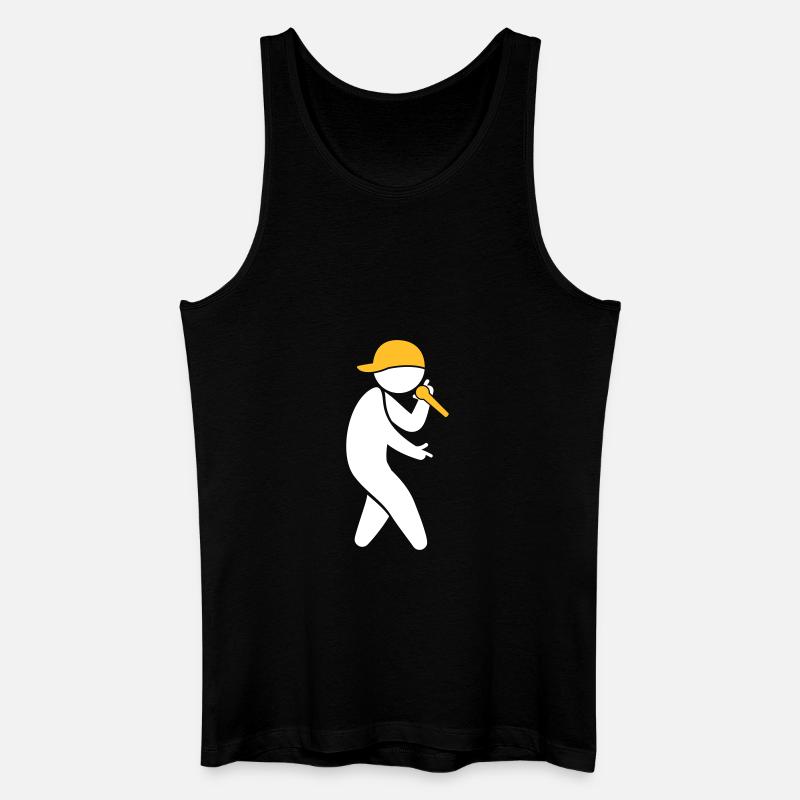 Hiphop Rapper - Männer Bio Tank Top - Schwarz