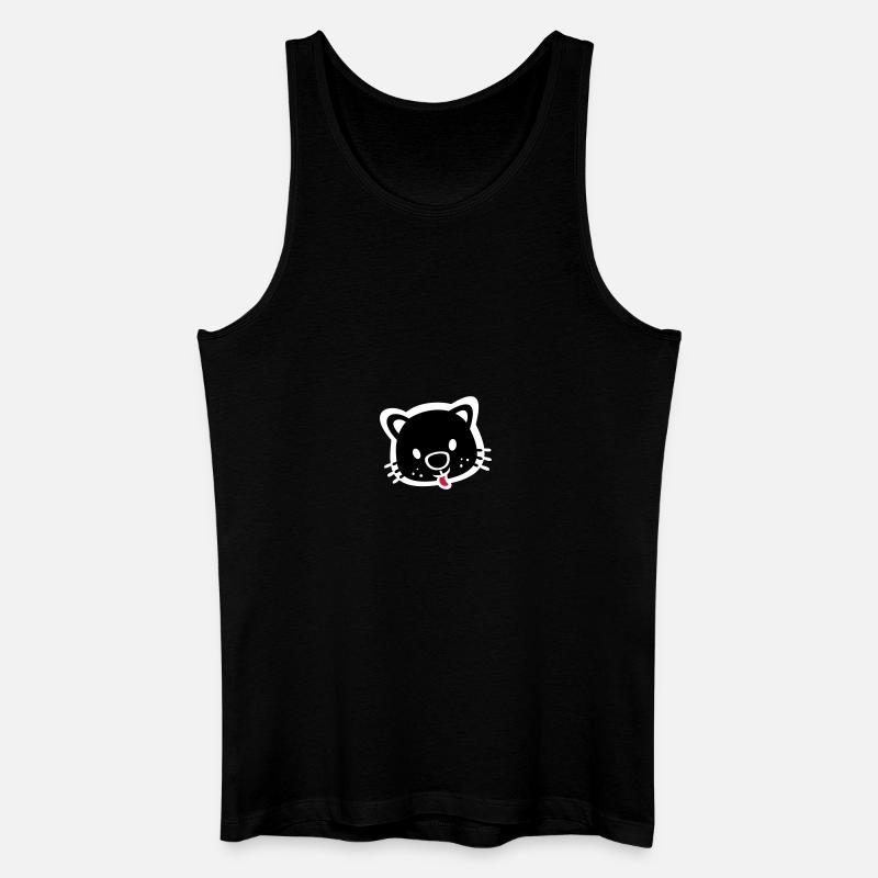 süßes Kätzchen Katze - Männer Bio Tank Top - Schwarz