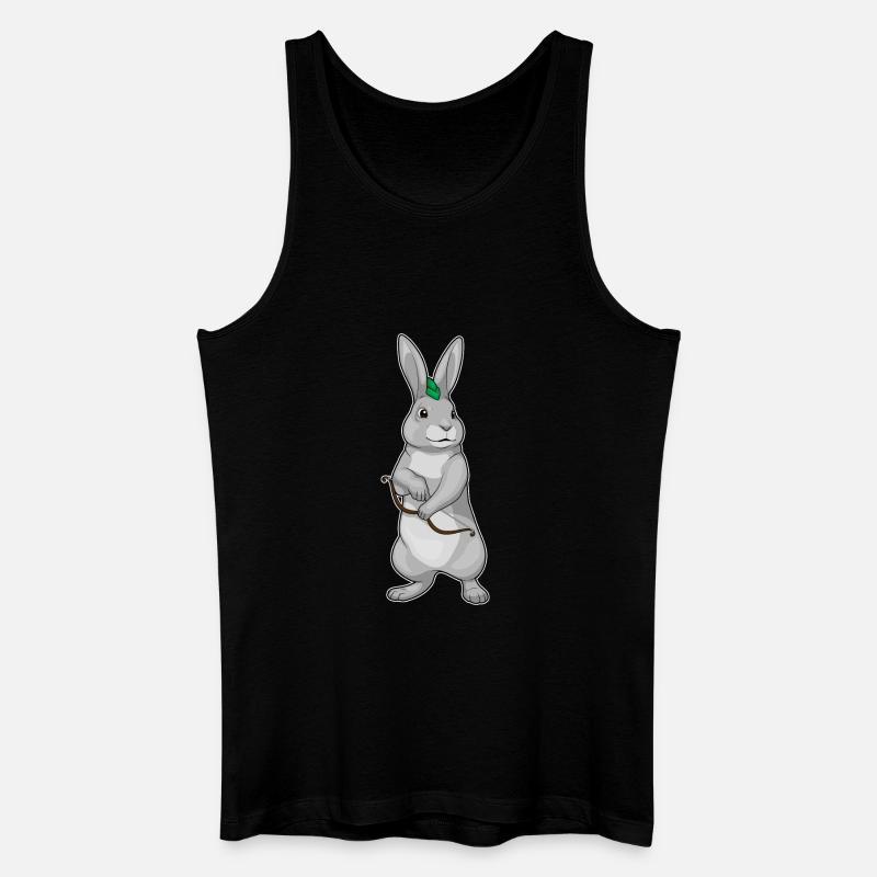 Bunny Archer Bow - Men’s Organic Tank Top - black