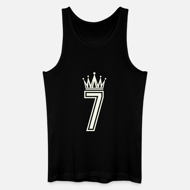 Königliche Sieben Logo - Männer Bio Tank Top - Schwarz