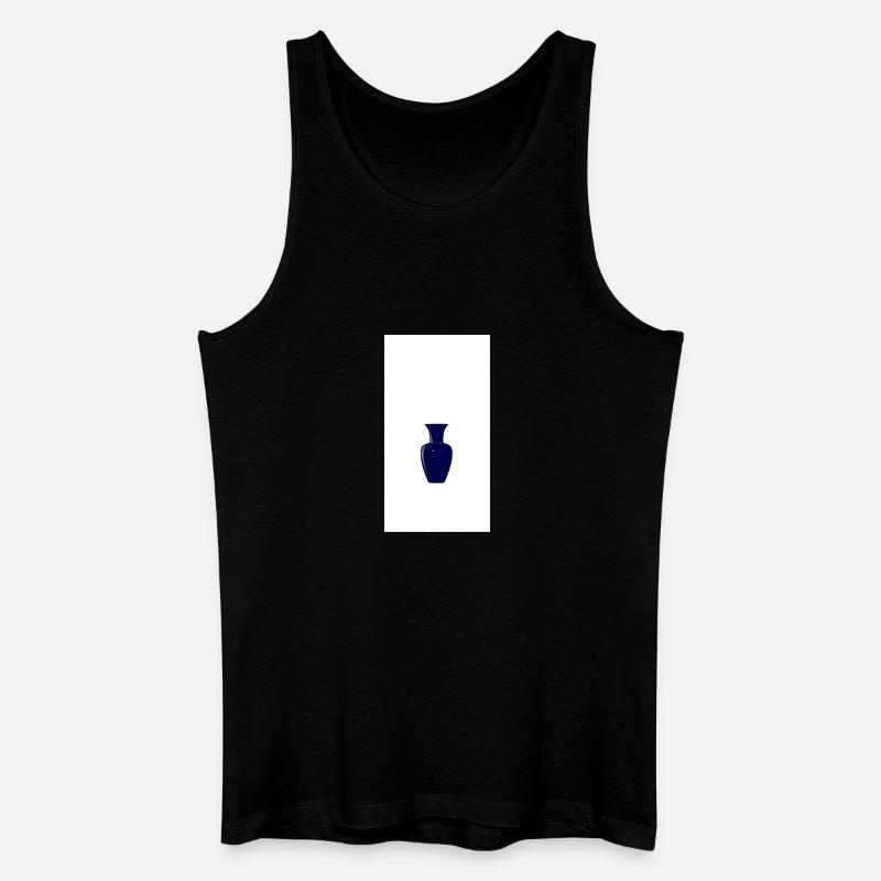 Mitternachtsblaue Vasen-Silhouette - Männer Bio Tank Top - Schwarz