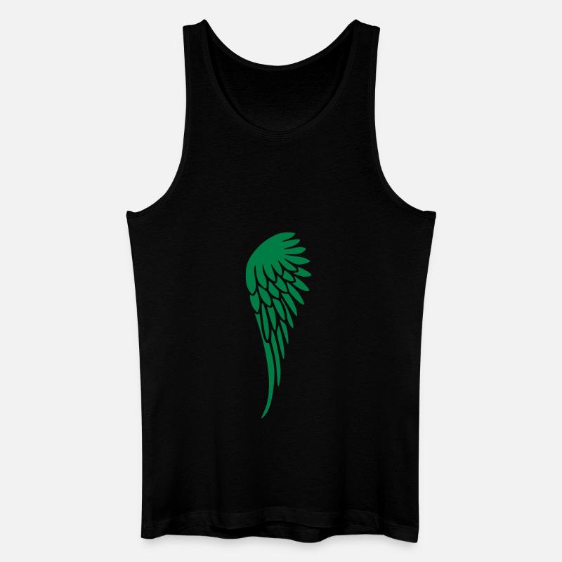 fluegel_links - Männer Bio Tank Top - Schwarz