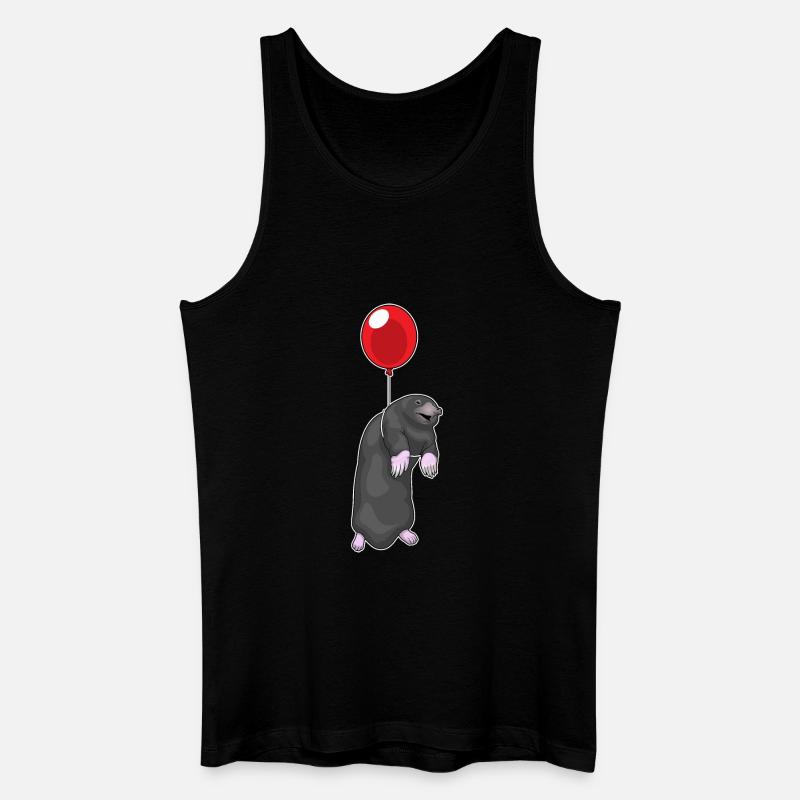 Maulwurf Luftballon - Männer Bio Tank Top - Schwarz