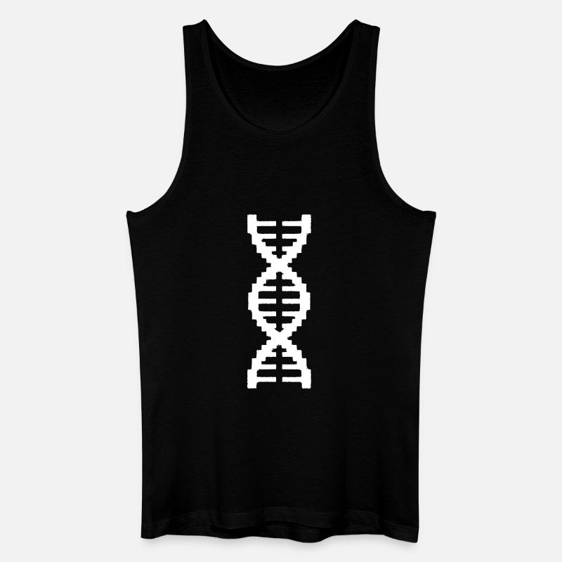 Pixel DNA 8-Bit Retro - Männer Bio Tank Top - Schwarz