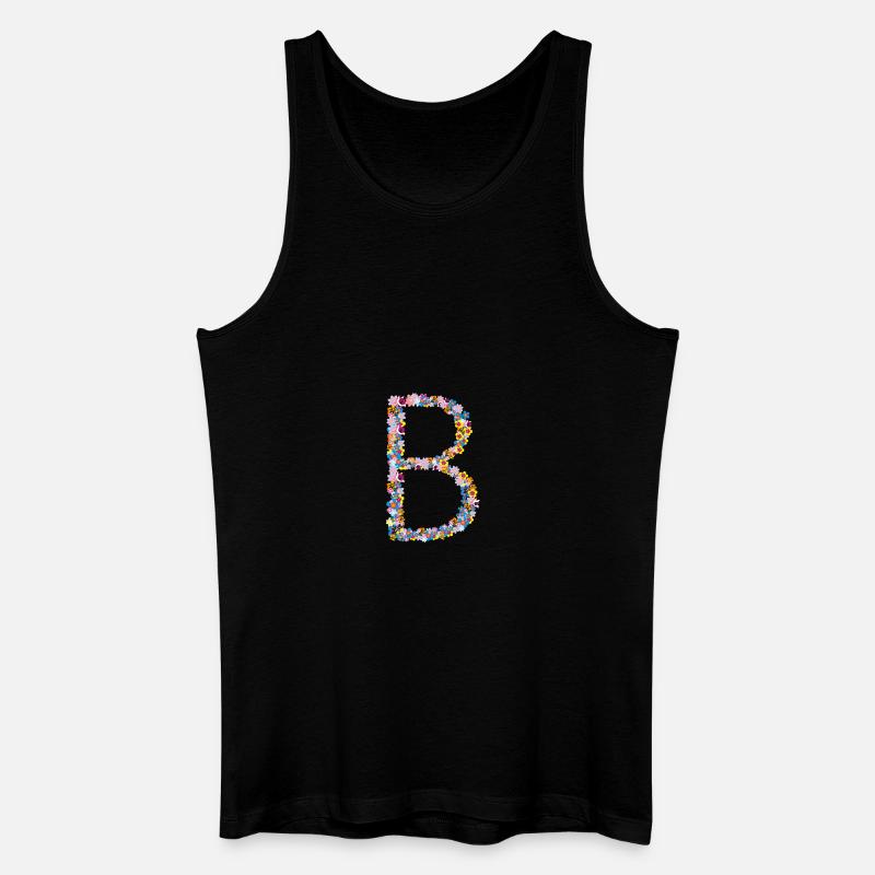 B FLOWERS - Männer Bio Tank Top - Schwarz