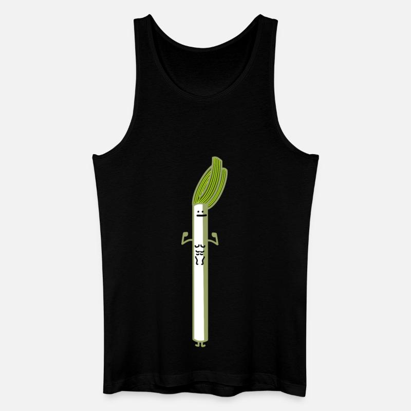 lustiger Lauch - Männer Bio Tank Top - Schwarz