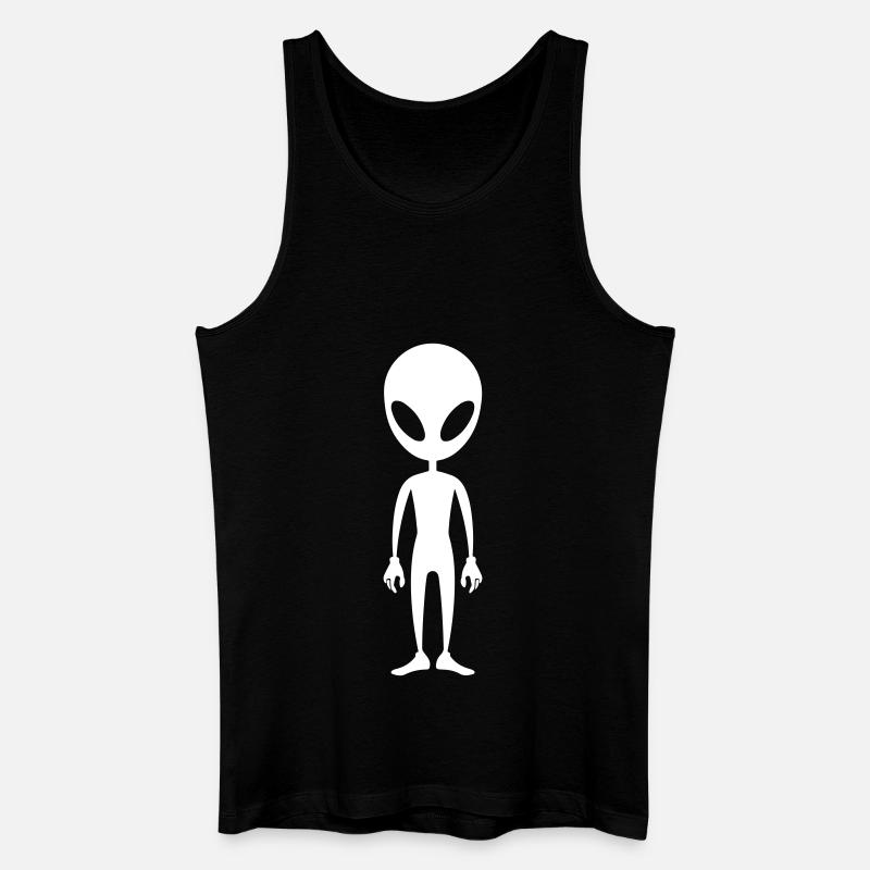 Alien Figur - Männer Bio Tank Top - Schwarz