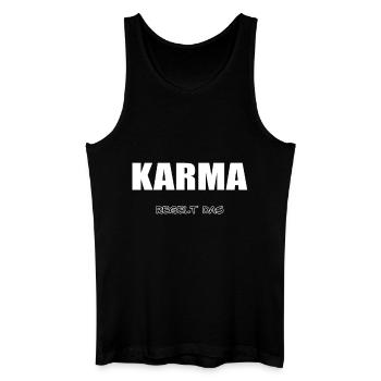 Karma regelt das schon Schicksal Karma Spruch - Männer Bio Tank Top - Schwarz - Vorne