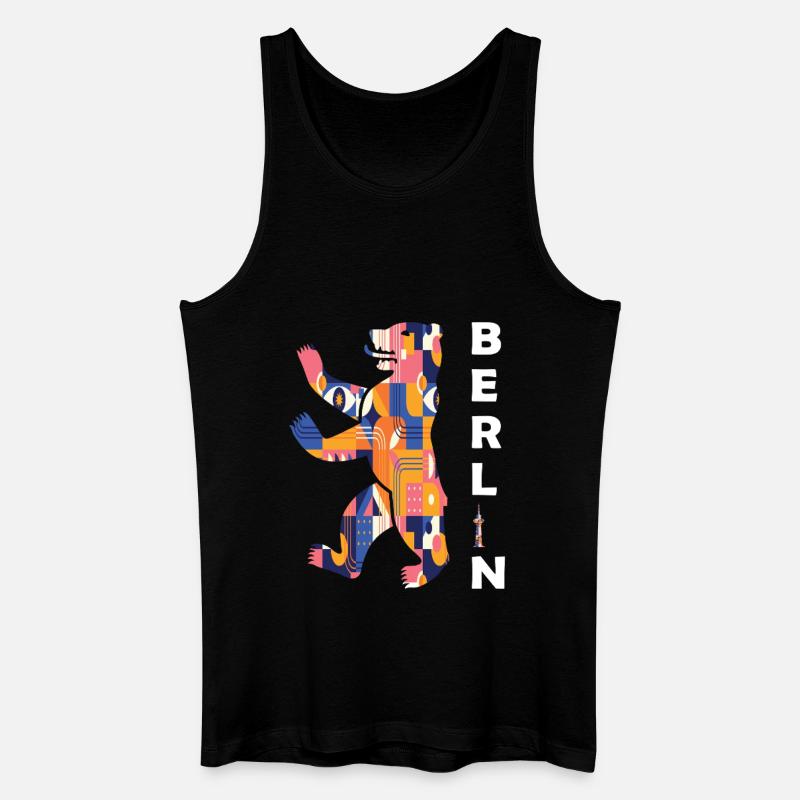 Ours de Berlin - Débardeur bio Homme - noir