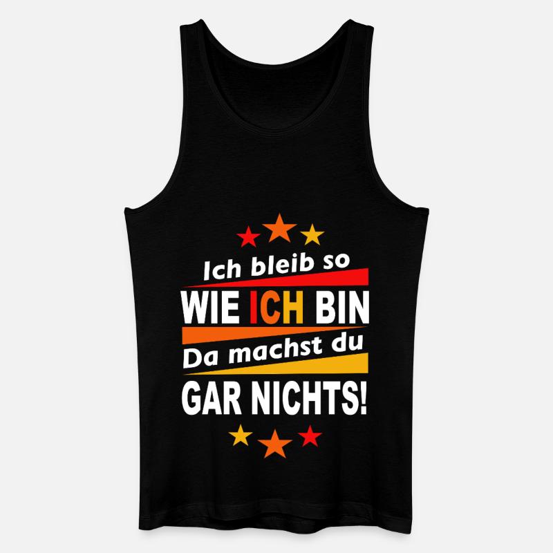 Ich bleib Ich - Statement Shirt - Männer Bio Tank Top - Schwarz