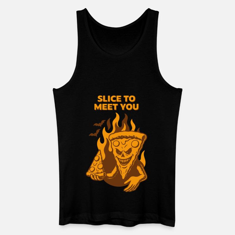 Devilish Pizza - Slice pour vous rencontrer - Débardeur bio Homme - noir