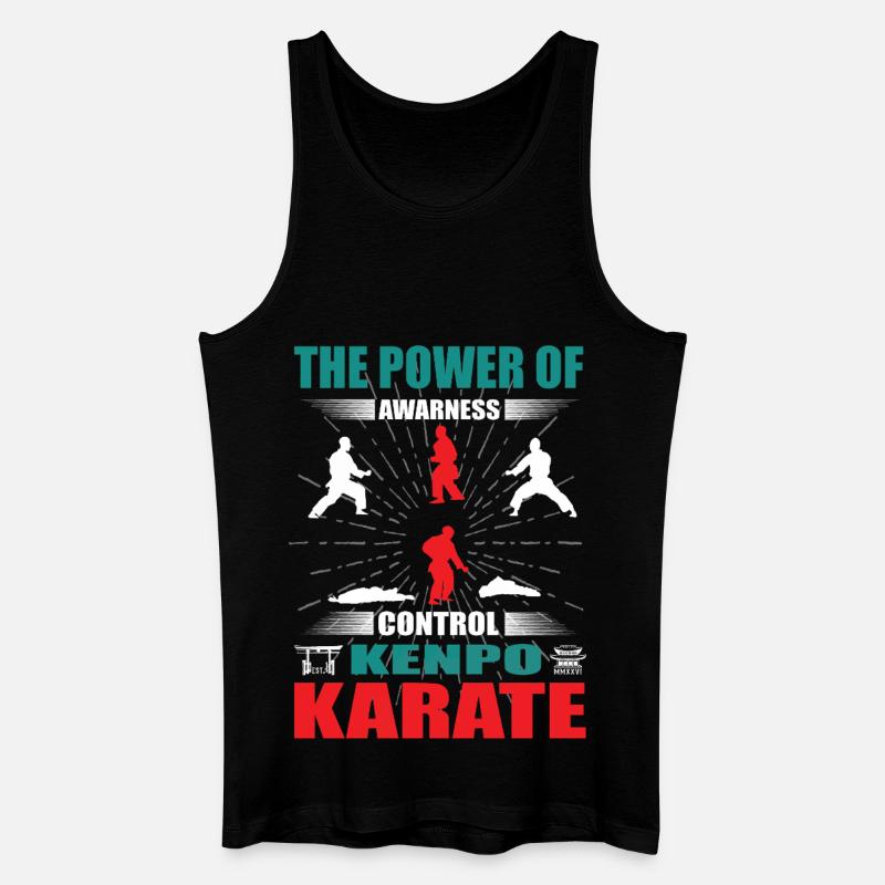 Kenpo Karate Zanshin Design - Männer Bio Tank Top - Schwarz